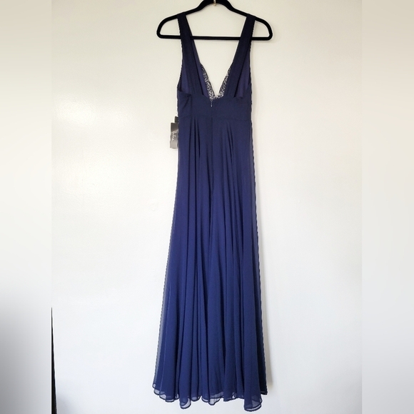 NWT Lulu's True Bliss Navy Blue Maxi Dress Size S - Picture 4 of 14